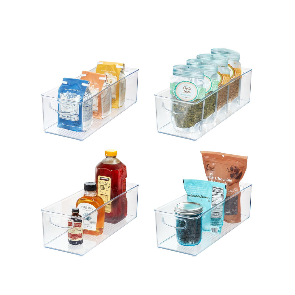 iDesign Plastic Organizer Kitchen Storage Bin Set Clear